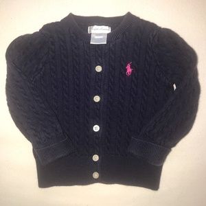 Ralph Lauren 12 mos. navy cardigan